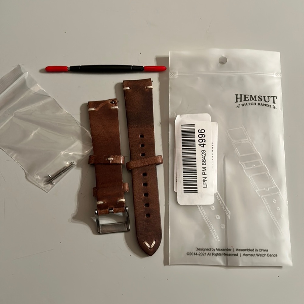 Brown Leather Watch Band - Classic Replacement Strap